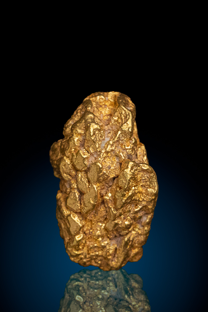 Chunky Oval Shaped Natural Gold Nugget from Colorado - 2.90